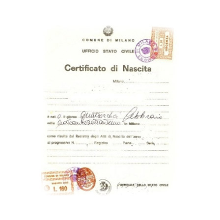certificato di nascita