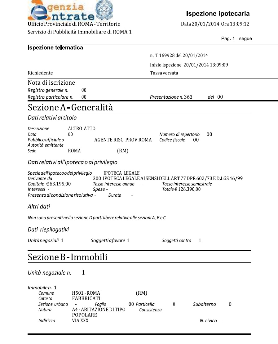 visura ipotecaria immobile